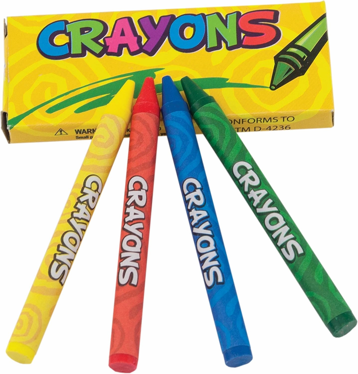 Large Crayons (36) Pieces - 4 Pieces Per Pack, Crayons Pack, Bulk Large Crayons as Kids Party Favors, Piñata Stuffer, Carnival Prize, Back to School Supplies