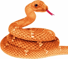 Large Lifelike Plush Snake, 71 in Giant Stuffed Animal for Kids, Brown