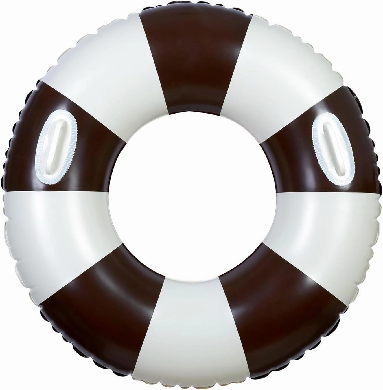 Large Swim Ring with Handles for Kids Adults, 35 Inch Classic Striped Pool Inner Tubes, Inflatable Pool Floats, Float Naked, Pool Floaties Adult Size for Summer Pool Party Beach