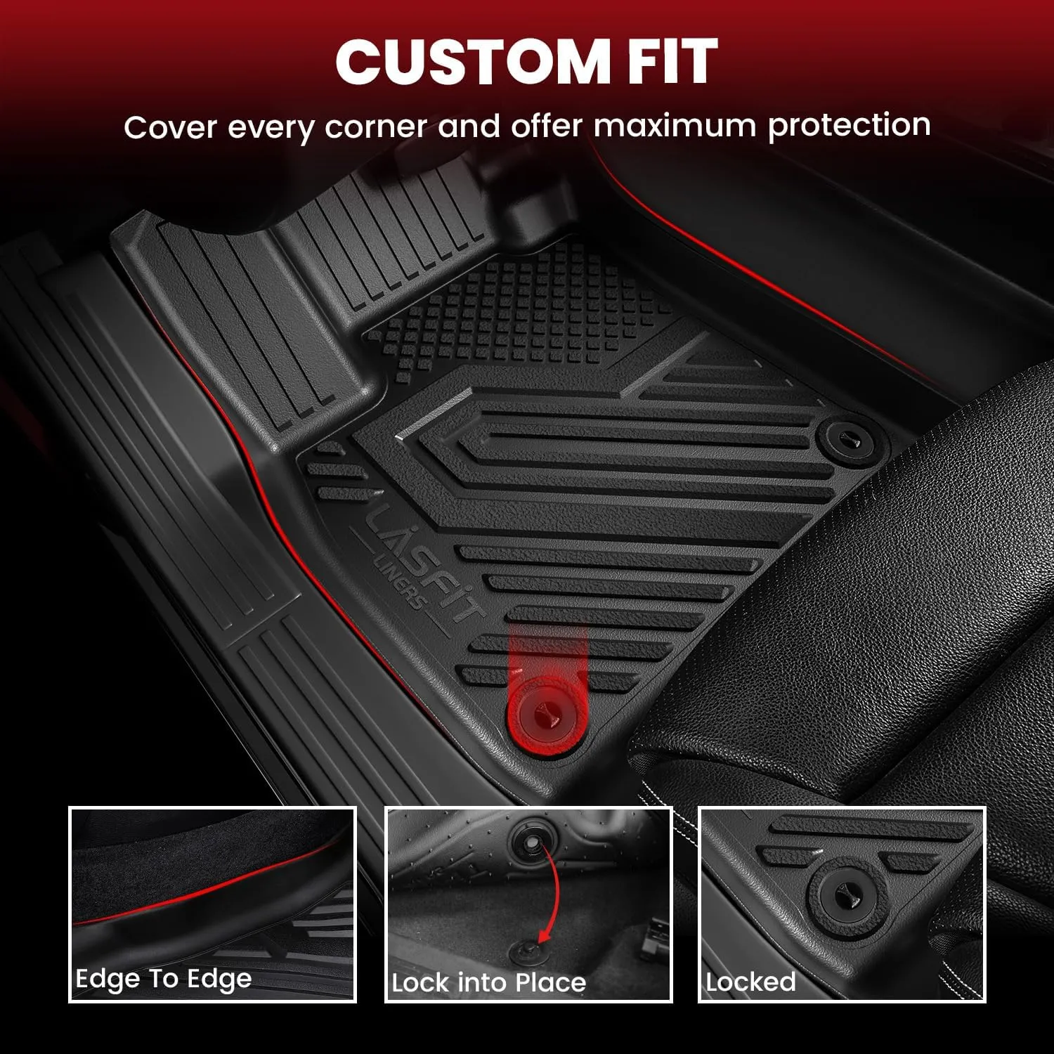 LASFIT Floor Mats & Cargo Liner for Chevrolet Chevy Trailblazer 2021-2026 (Only Fit AWD & Cargo in Upper Deck Position), All Weather TPE Custom Fit Floor Mats for Car, Car Floor Mats Full Set