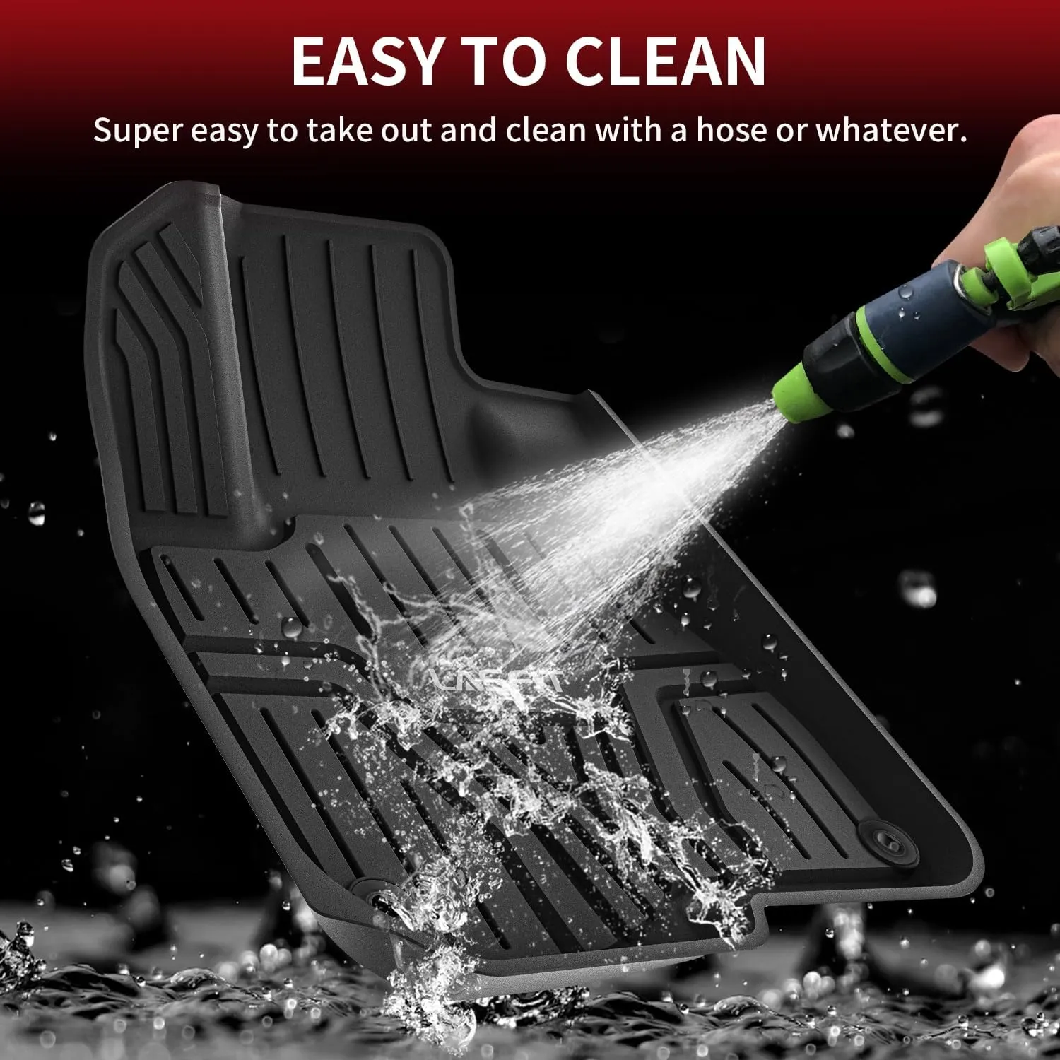 LASFIT Floor Mats for Honda CR-V | CRV 2017-2022 (Include Hybrid Models), All Weather Protection Custom Fit TPE Full Coverage Easy Clean Floor Liners, 1st & 2nd Row, Black