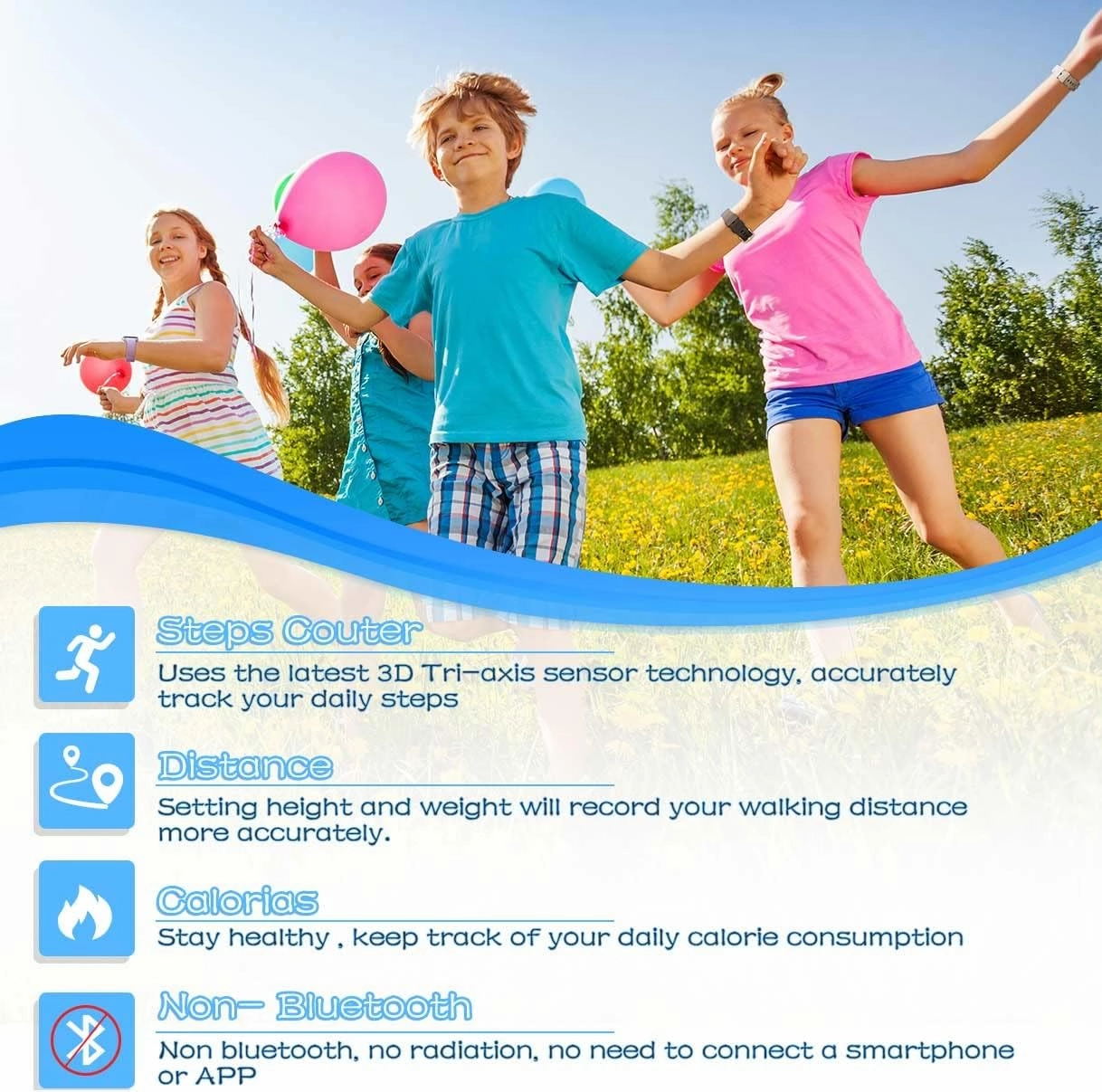 LED Kids Multifunction Steps Counting Watch, Digital Watch, Non-Bluetooth Pedometer Watch, Stopwatch, Alarm Clock, Calories for Women Children Girls Boys