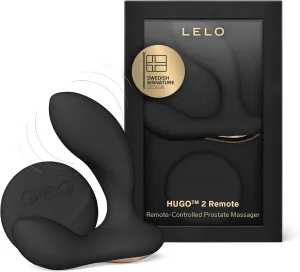 LELO Hugo 2 Remote Prostate Vibrator, Male Sex Toy for Men, Wireless Prostate Massager with Intense Vibrations, Discreet Mens Vibrator, Premium Prostate Toy, Black