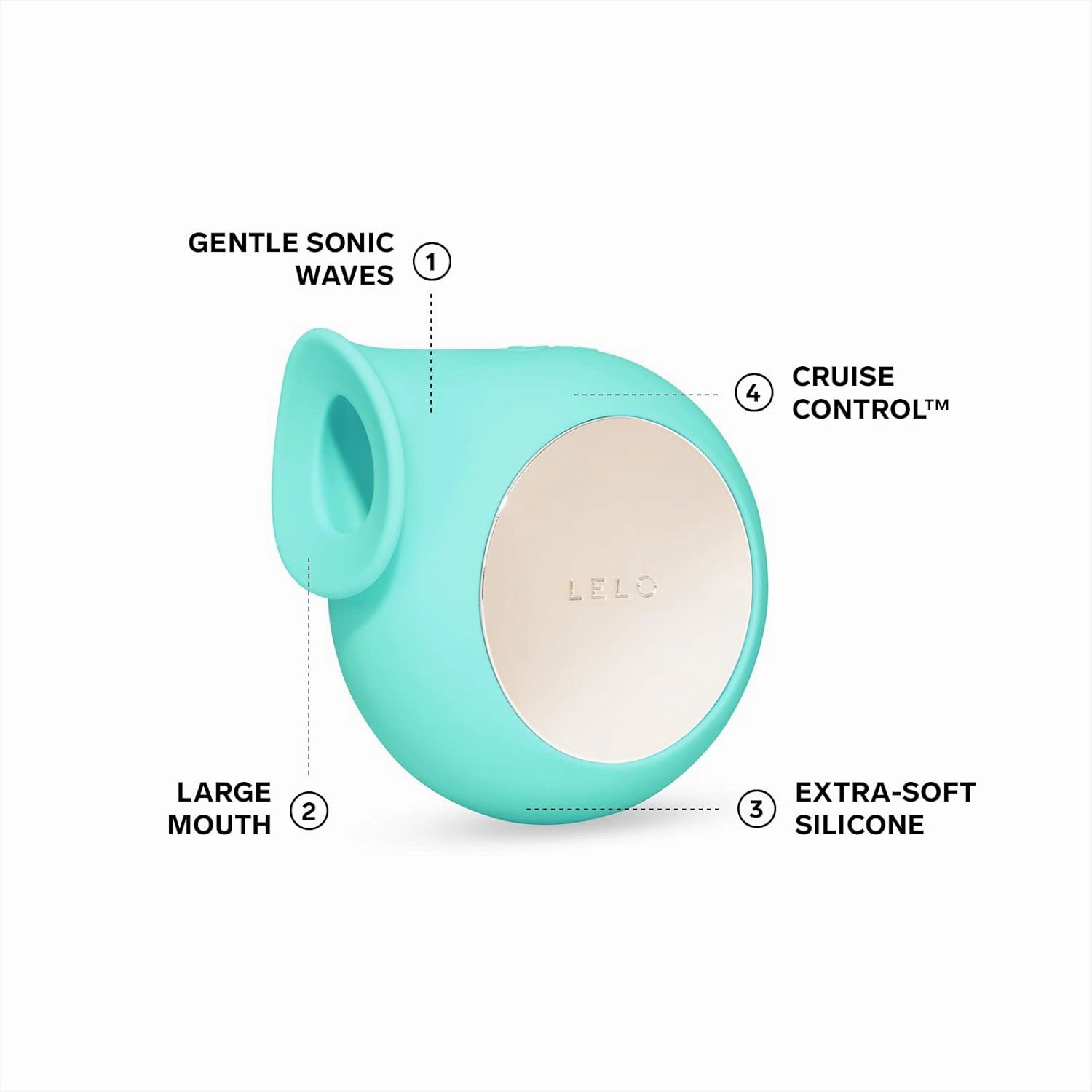 LELO SILA Cruise Suction Vibrator, Clit Sucking Toy for Woman, Clitoris Stimulator with Waterproof Design, Suction Sex Toy with 8 Vibrations Settings for Limitless Pleasure, Aqua