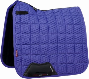 LeMieux Dressage Carbon Mesh Square Saddle Pad - English Saddle Pads for Horses - Equestrian Riding Equipment and Accessories (Bluebell - Large)