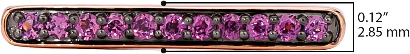 LeVian Black Rhodium over 14K Gold & Gemstone Omega Shaped Ring - Choice of Gem Color