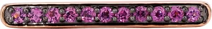 LeVian Black Rhodium over 14K Gold & Gemstone Omega Shaped Ring - Choice of Gem Color