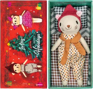 LEVLOVS Mouse in a Box Toy Baby Registry Animal Doll (Christmas Mouse Boy)