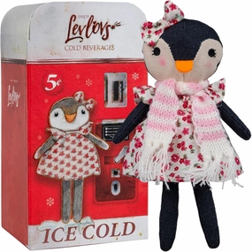 LEVLOVS Christmas Penguin in a Cooler Toy Baby Registry Gift Penguin Plush Toy
