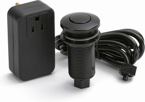 Lew Electric Push Button Garbage Disposal Air Switch and Controller (Black)