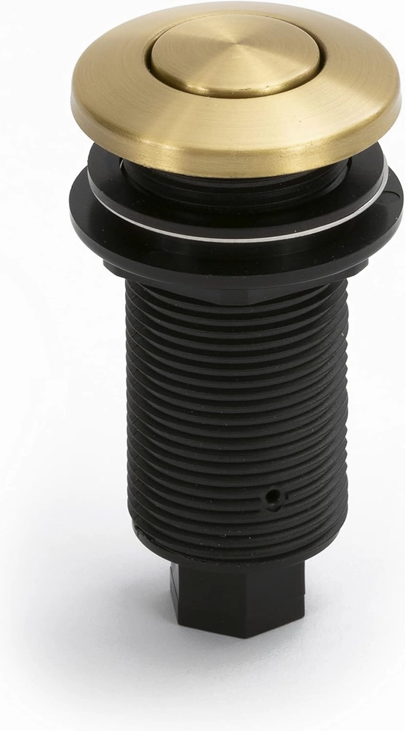 Lew Electric Push Button Garbage Disposal Air Switch and Controller (Brass)