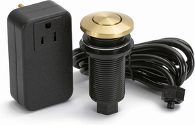 Lew Electric Push Button Garbage Disposal Air Switch and Controller (Brass)