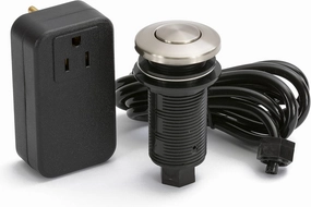 Lew Electric Push Button Garbage Disposal Air Switch and Controller (Nickel Silver)