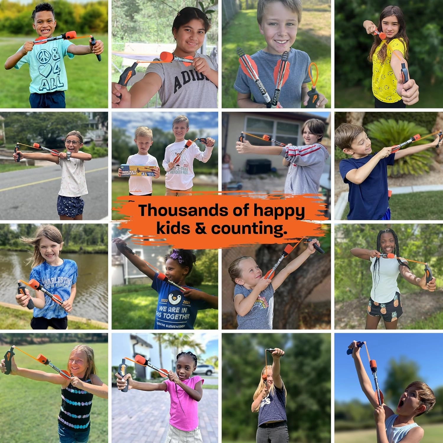 Light Up Foam Rocket Toys for Kids: Best LED Rocket Launcher Slingshot Lights Up & Makes Noise! for Boys & Girls. Outdoor Toy Party Favors Pool Toys & Great Gifts for Ages 8 9 10 11 12 13
