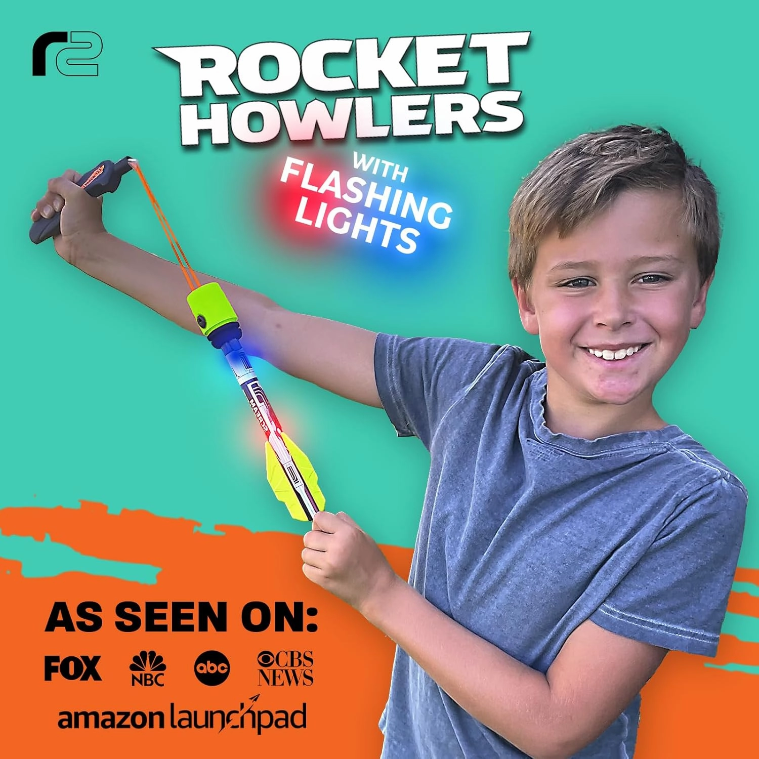 Light Up Foam Rocket Toys for Kids: Best LED Rocket Launcher Slingshot Lights Up & Makes Noise! for Boys & Girls. Outdoor Toy Party Favors Pool Toys & Great Gifts for Ages 8 9 10 11 12 13