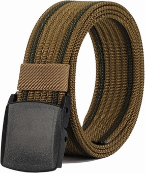 LionVII Nylon Belts Men, Breathable Web Belt with YKK Plastic Buckle Durable for Working, Trim to Fit 28-49" Waist
