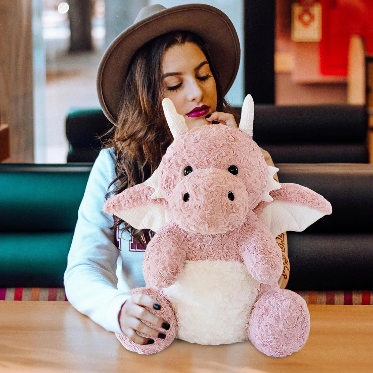 Little Flying Dragon - Cute Stuffed Animal Plush Toy - Adorable Soft Dragons Toy Plushies and Gifts - Perfect Present for Kids (Pink,11.81in/30cm)