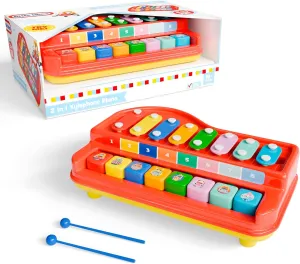 Lollipop Little Tikes 2-in-1 Musical Fun: Engage Your Toddler with The Cozy Cup Xylophone and Piano, offering Both Xylophone and Piano Modes in one Delightful Toy.
