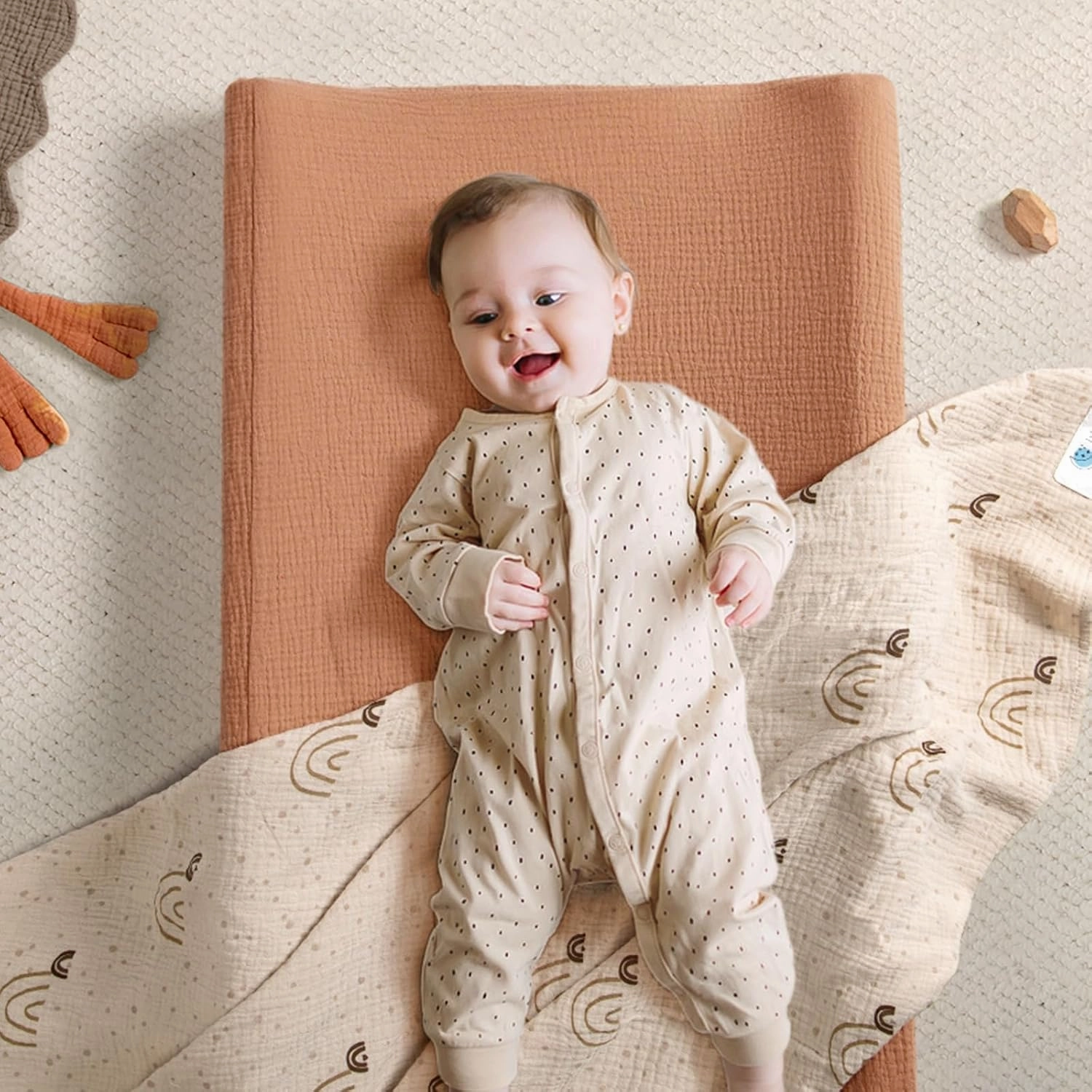 lulumoon Muslin Changing Pad Covers: Baby Cotton Changing Table Covers - Soft Changing Pad Sheets for Boys Girls