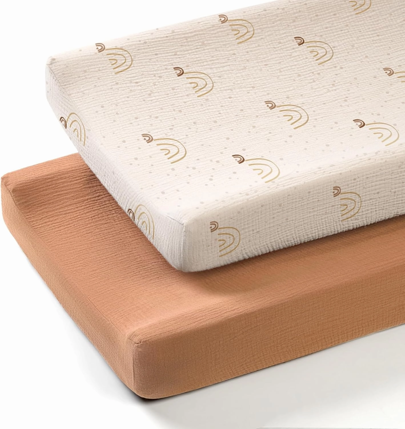 lulumoon Muslin Changing Pad Covers: Baby Cotton Changing Table Covers - Soft Changing Pad Sheets for Boys Girls
