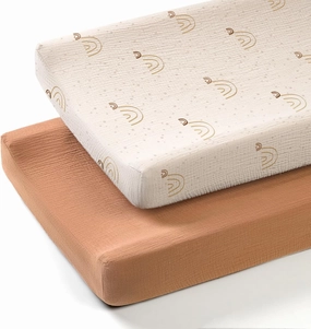 lulumoon Muslin Changing Pad Covers: Baby Cotton Changing Table Covers - Soft Changing Pad Sheets for Boys Girls