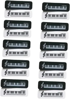 Lurrose 20 pcs Piano Shaped Erasers Cute Compact Decorative Erasers for Students for Homework and Rewards Lightweight Portable Classroom Supplies