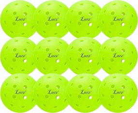 LUZZ Outdoor Pickleballs 40 Holes True Flight Balance Technology, Pickle Balls Balls 3 9 12 Pack Rotomolded Construction for Consistent Bounce Pickleballs in Bulk