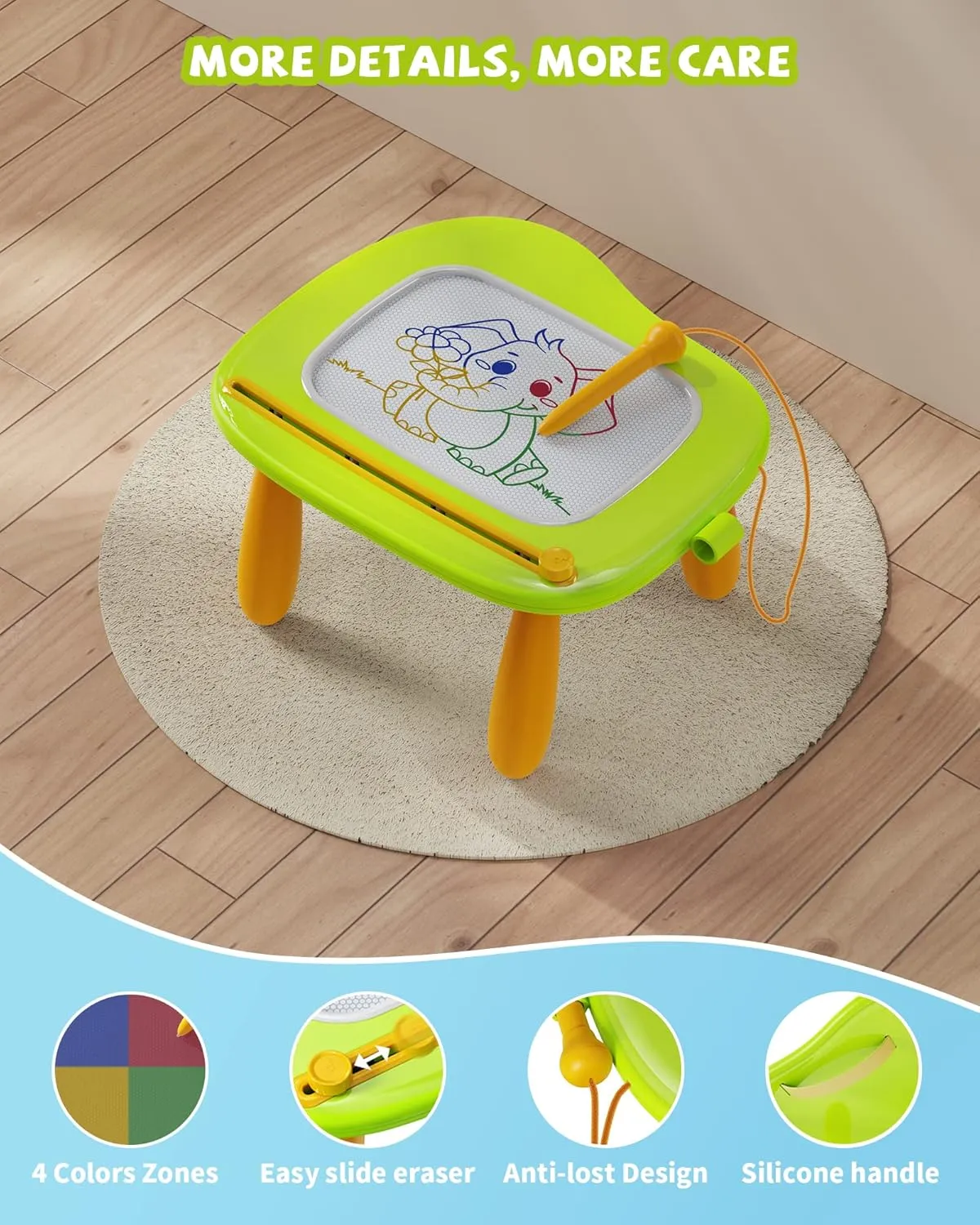 Magnetic Drawing Board, Doodle Board for Toddlers, Magnetic Writing Board, Preschool Learning and Educational Toys for 1 2 3 Years Old Girl Boy, Gift for Birthday Christmas New Year