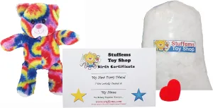 Make Your Own Stuffed Animal Mini 8 Inch Rainbows The Bear Kit - No Sewing Required!