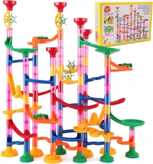 Marble Run Toy,133Pcs Marble Runs Building Block Toy Set,Marble Maze Track Game for Kids Girls and Boys,STEM Educational Learning Toy for Kids 4-8 & Toddlers