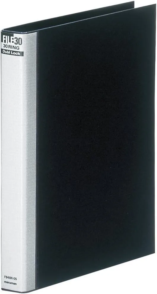 Maruman F948R-05 Loose Leaf Binder, A4, Doublock, 30 Holes, Black