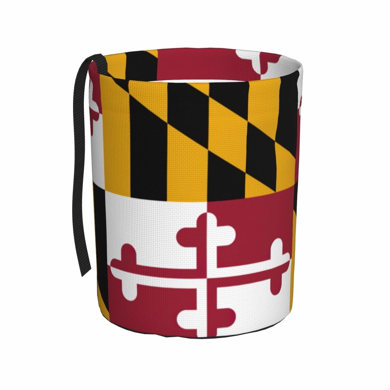 Maryland State Flag Car Trash Can Bag Hanging Storage Pockets Leak-Proof Organizer for Camping and Adventures