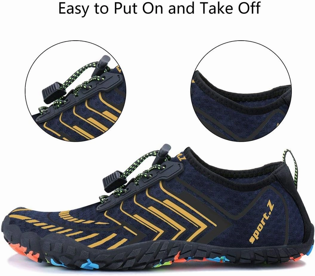 MAYZERO Water Shoes Men Women Swim Surf Shoes Beach Pool Shoes Wide Toe Hiking Aqua Shoes Winter House Slippers