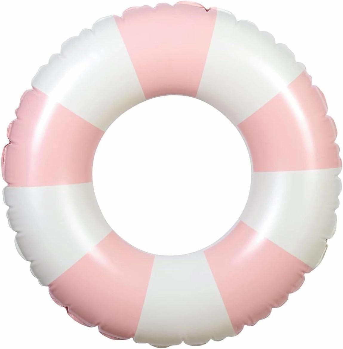 Medium 25 Inch Classic Striped Swim Ring for Kids and Adults, Inflatable Pool Float, Inner Tube for Summer Party Beach