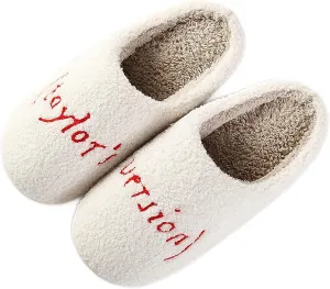 Meet Me at Midnight Slippers for Women Men Plush Fuzzy Cozy House Slippers Winter Warm Indoor Outdoor Shoes