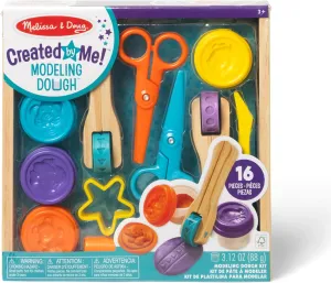 Melissa & Doug Created by Me Cut, Sculpt, and Roll Modeling Dough Kit With 8 Tools and 4 Colors of Modeling Dough Stampers, Arts And Crafts For Kids Ages 3 
