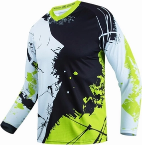Men's Mountain Bike Jersey Long Sleeve MTB Off-Road Motocross Jersey Quick Dry Downhill&Motocross Shirts