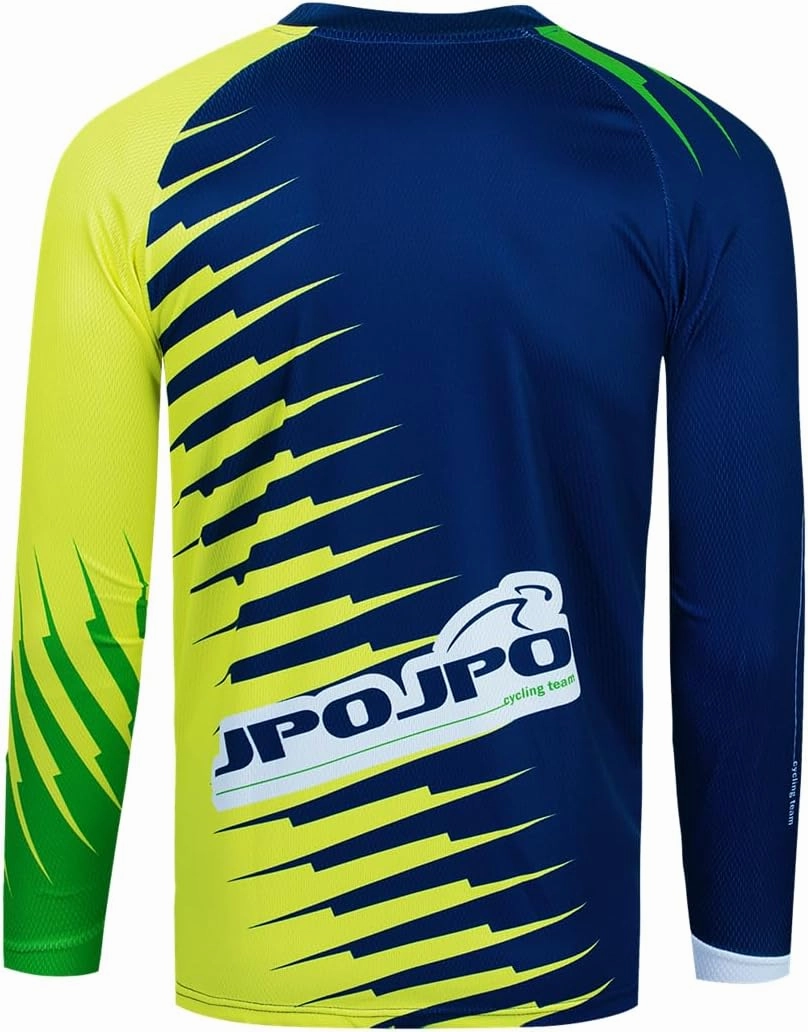 Men's Mountain Bike Jersey Long Sleeve MTB Off-Road Motocross Jersey Quick Dry Downhill&Motocross Shirts