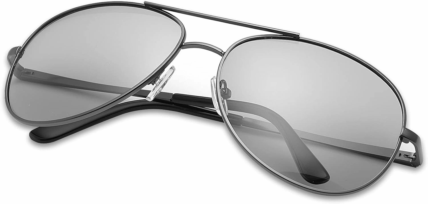Men's Photochromic Polarized Sunglasses Al-Mg Metal Frame Sports Driving Glasses UV400 Protection Anti Glare Eyewear