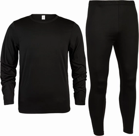 Men's Ultra-Soft Brushed Thermal Base Layer Set – 2-Piece Moisture-Wicking Warm Underwear for Cold Weather
