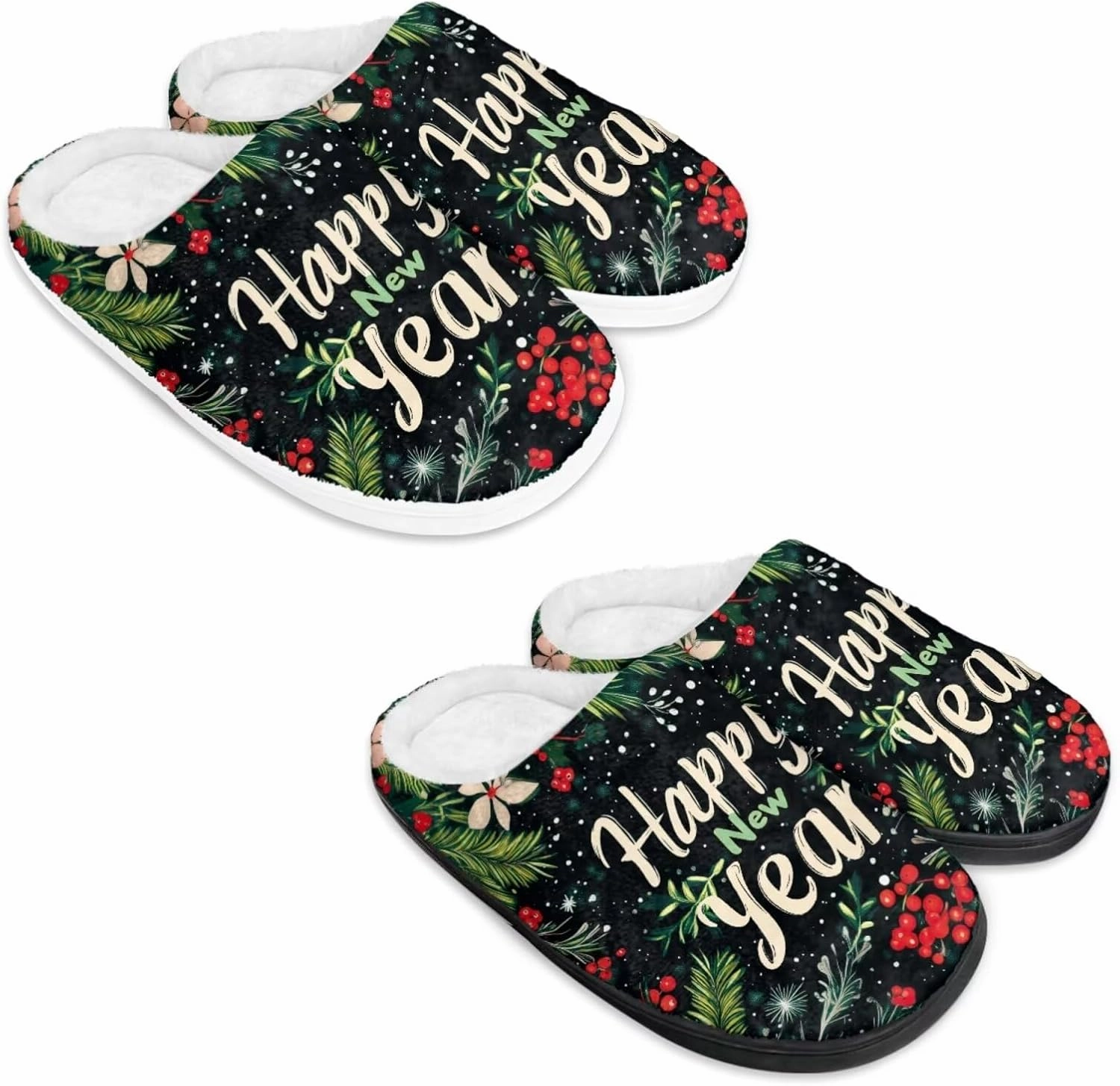Men's Women's Plush Slippers, Flannel Warm Soft Cozy Slippers, House Bedroom Indoor/Outdoor Warm Shoes, Size 3-15