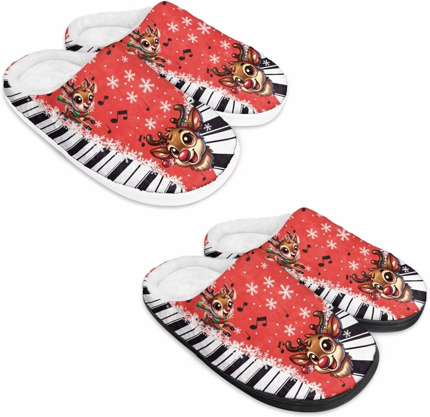 Men's Women's Plush Slippers, Flannel Warm Soft Cozy Slippers, House Bedroom Indoor/Outdoor Warm Shoes, Size 3-15