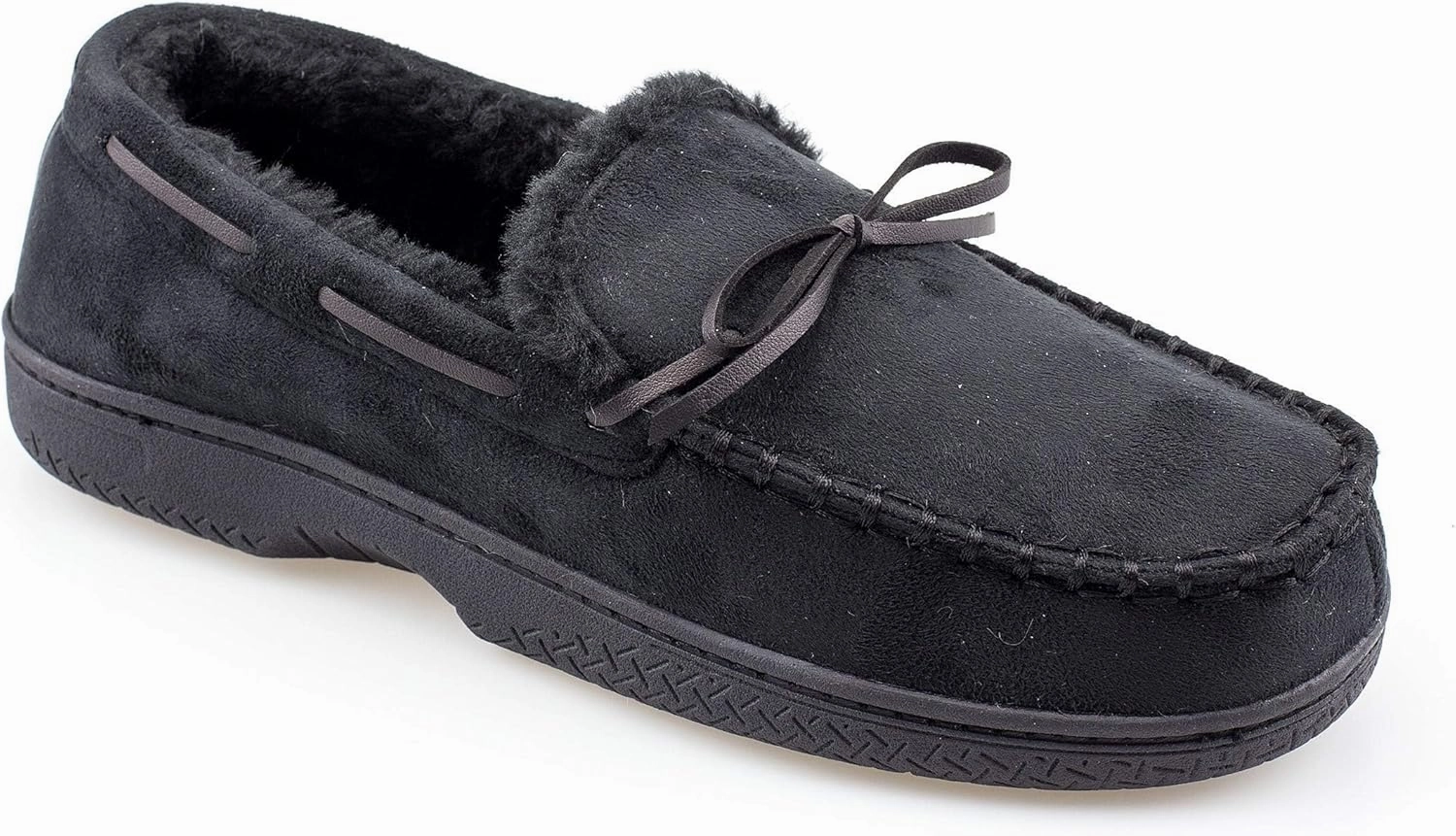 Mens Moccasins for Men - Micro Suede Upper with Soft Plush Lining - Indoor/Outdoor Durable Comfortable Slip On House Slippers for Men