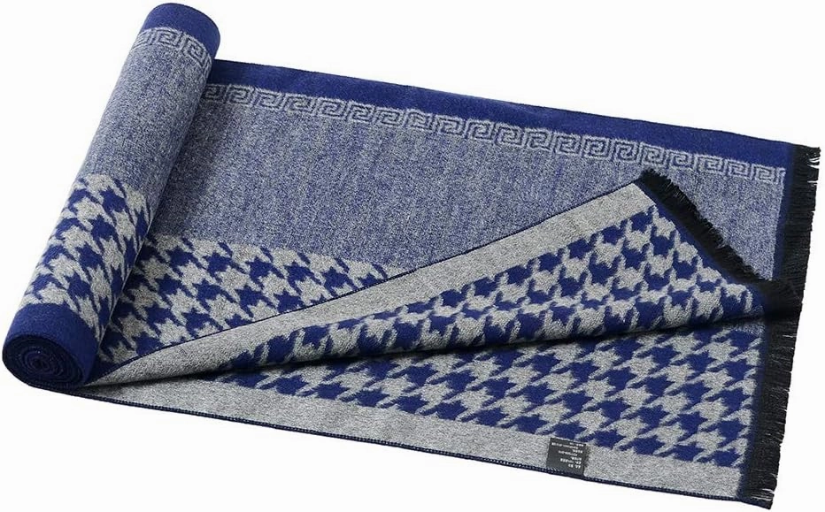 Mens Soft Scarf For Autumn And Winter，Simple And Elegant Long Thick Plush Scarf