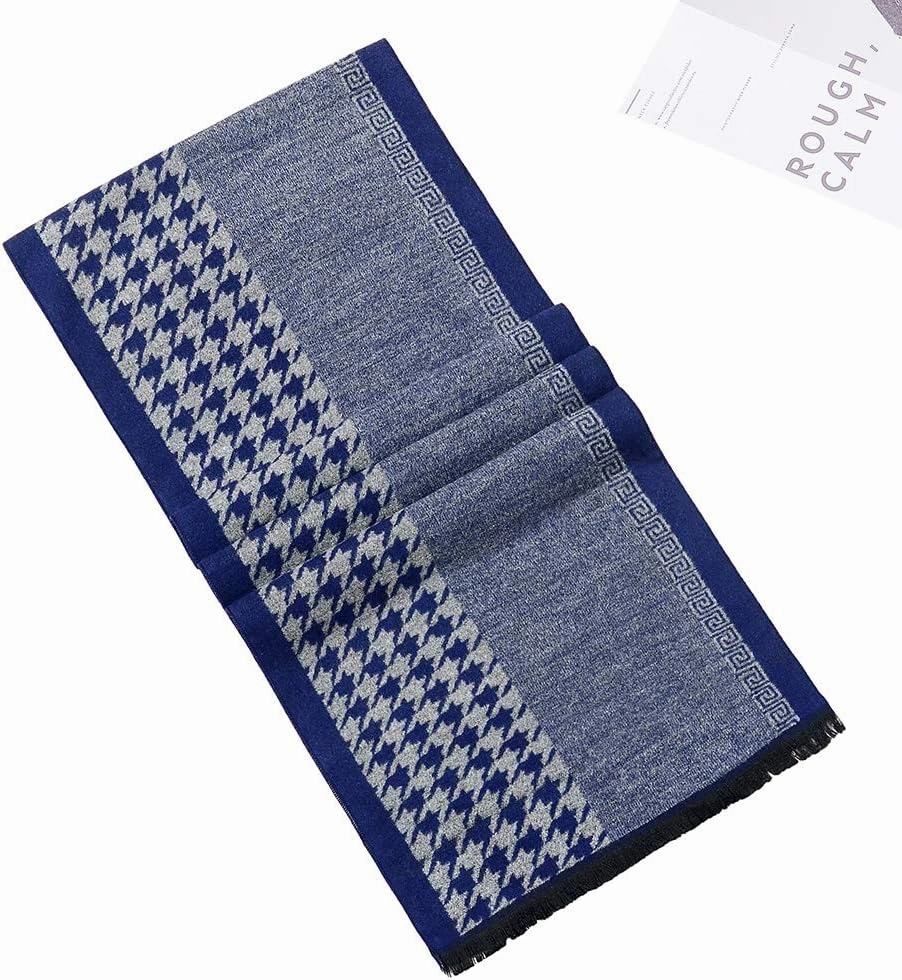 Mens Soft Scarf For Autumn And Winter，Simple And Elegant Long Thick Plush Scarf