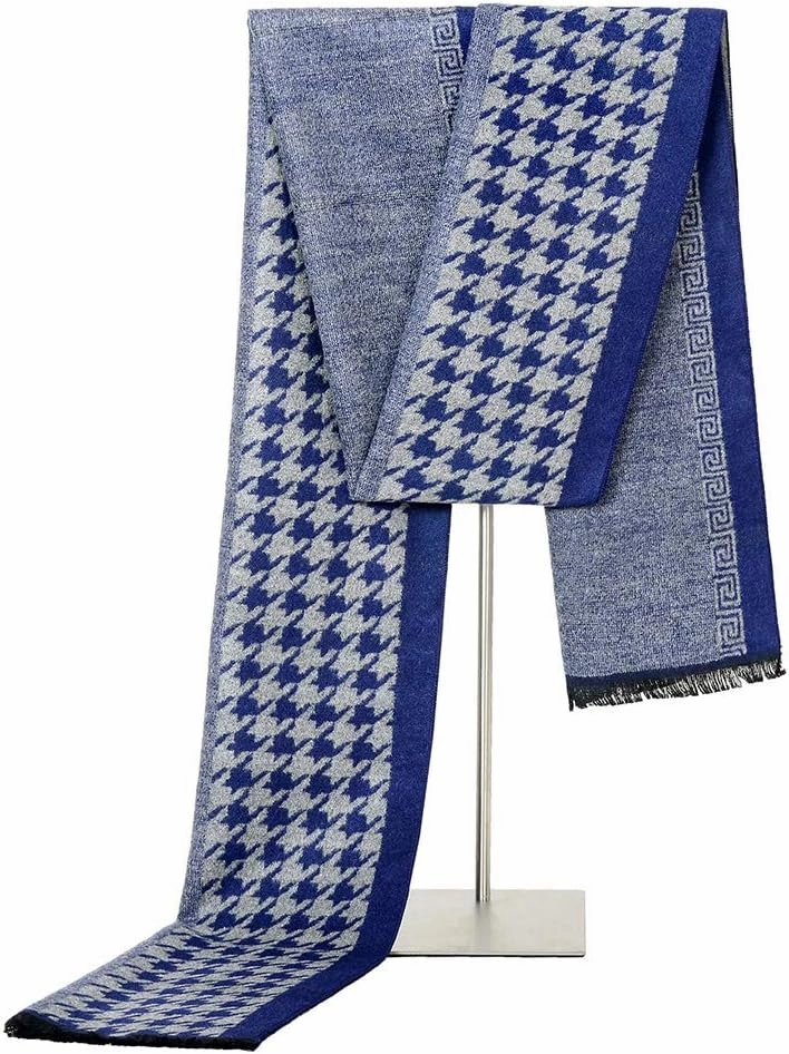 Mens Soft Scarf For Autumn And Winter，Simple And Elegant Long Thick Plush Scarf