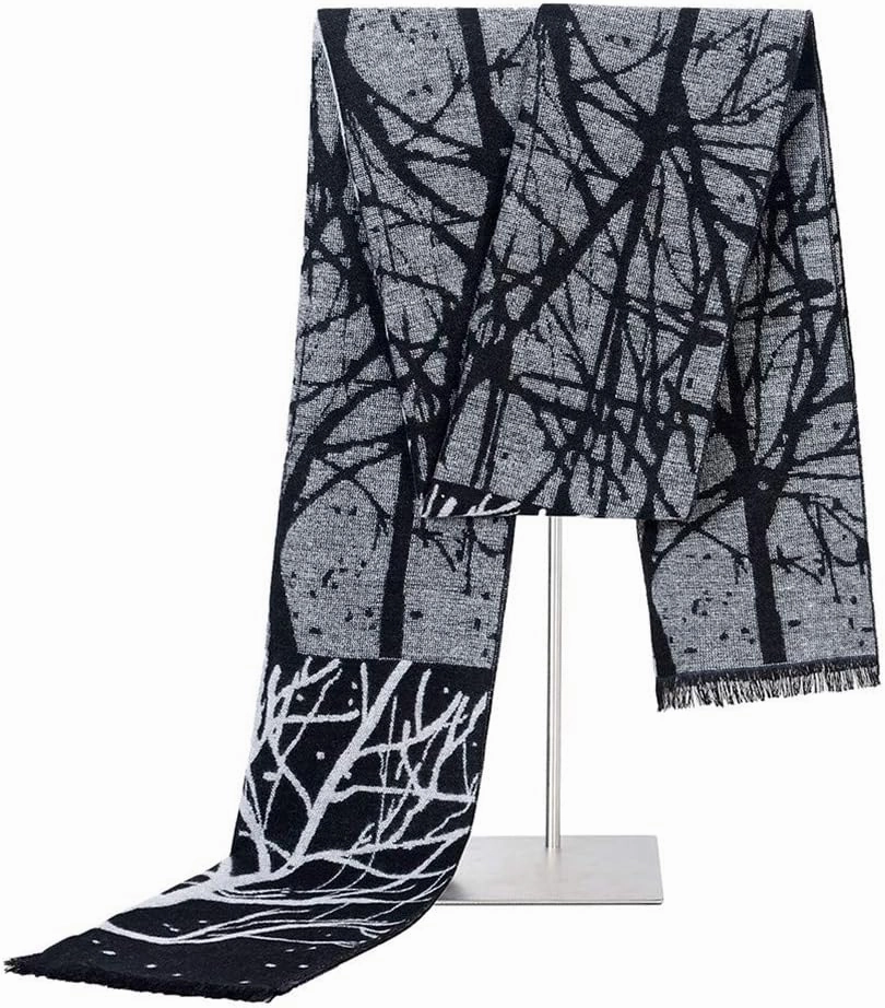 Mens Soft Scarf For Autumn And Winter，Simple And Elegant Long Thick Plush Scarf