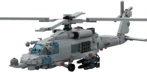 MH-60R Seahawk Helicopter Building Set, DIY Assembly Model Assembly Building Blocks Set, MOC Aircraft Model for Teen Adults (1252PCS), XSU18403C04F16R3P