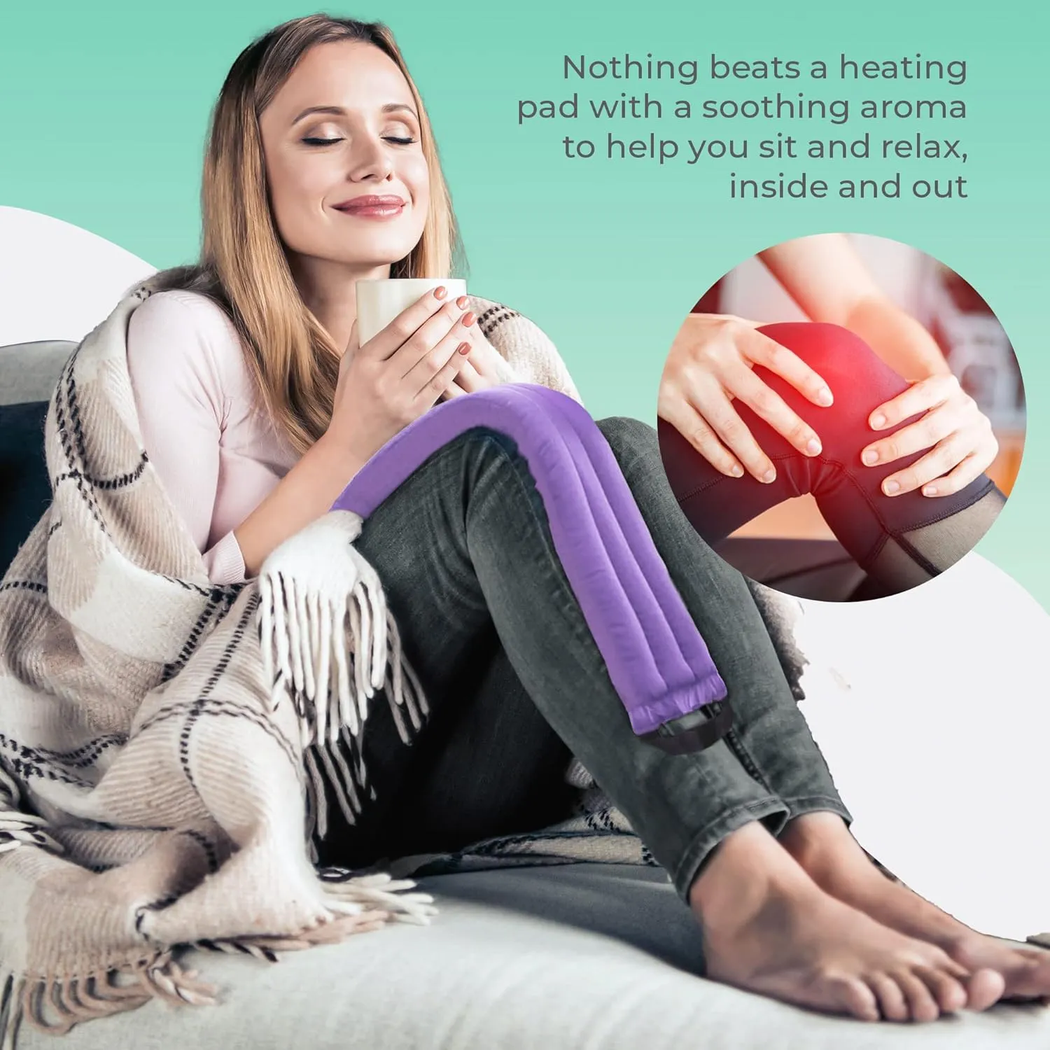 Microwavable Heating Pads for Lower Back, Neck, and Shoulder Pain Relief - Moist Microwave Heating Pad for Muscles and Joints - Microwave Hot Pack Heat Pad for Cramps - 1 Heat Pack Purple