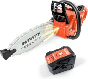 Mighty Force Chainsaw Toy for Toddlers - Realistic Lights, Sounds & Spinning Action, Safe Design with Easy-Grip Handle, Perfect for Pretend Play Boys Aged 3 